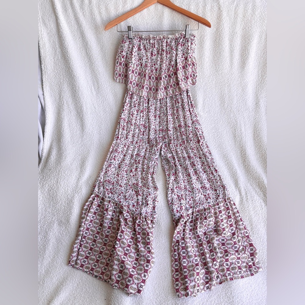 Japna Strapless Wide Leg Romper Jumper